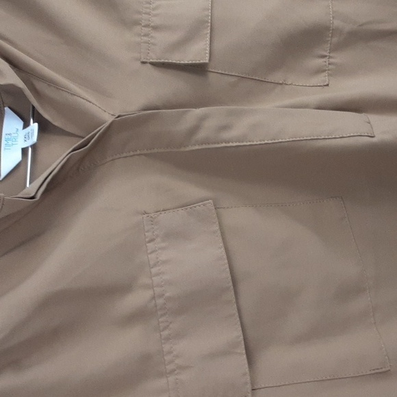 Time And Tru Camel Tan Women's Long Sleeve Utility Shirt - Picture 3 of 9